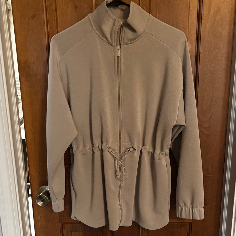 All in Motion long super soft light jacket.